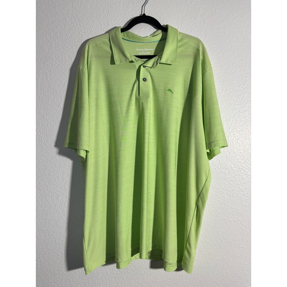 Tommy Bahama Men's Size XXXL Island Zone Green Short Sleeve Quick-Dry Polo Shirt